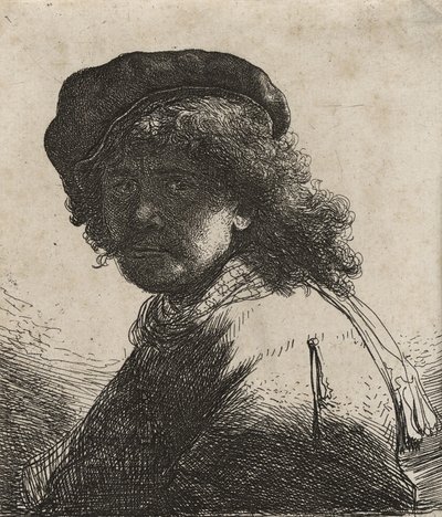 Rembrandt mit Mütze und Schal, ca. 1663 von Rembrandt van Rijn